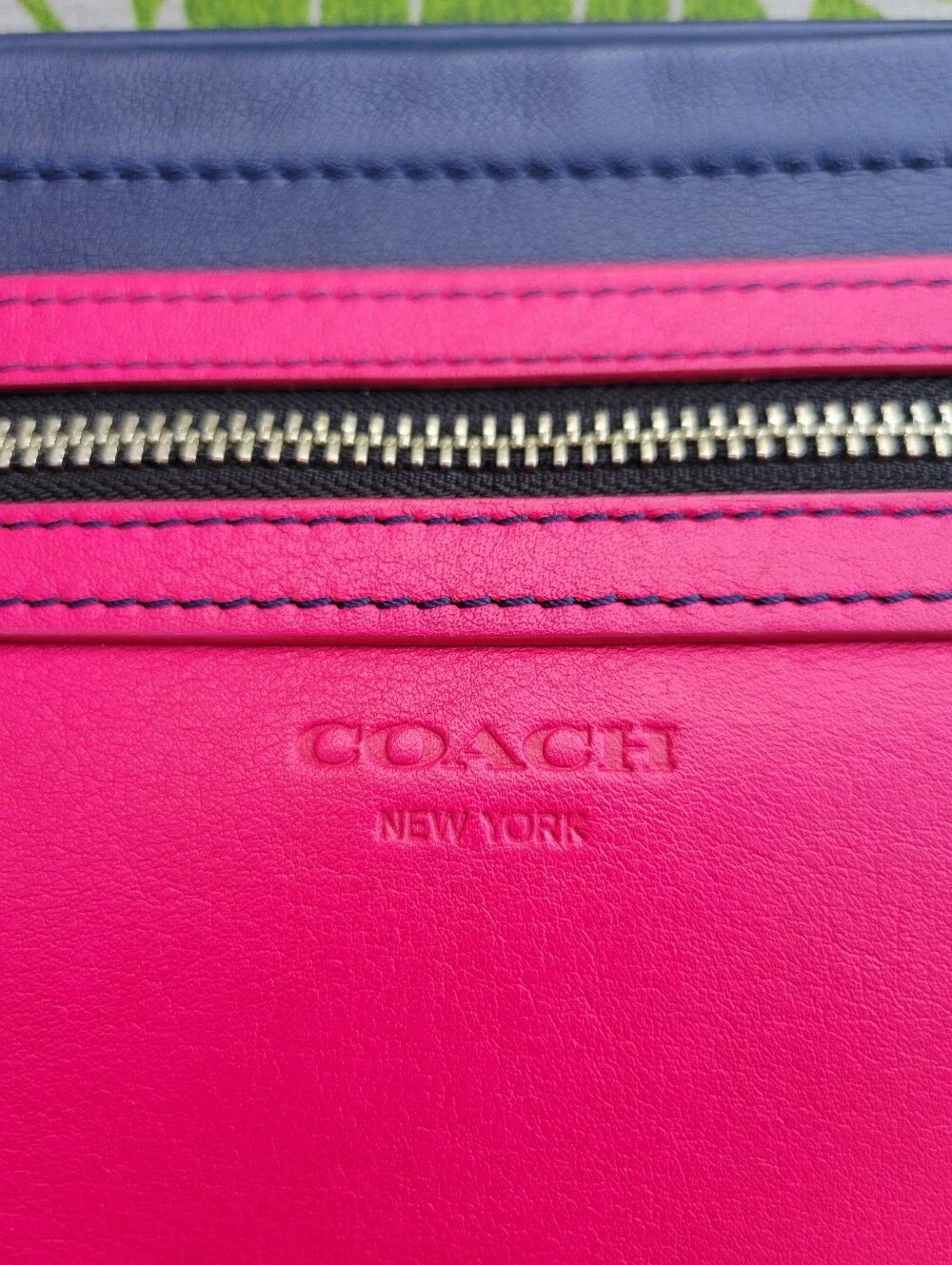 Coach Legacy Colorblock Leather Clutch Wristlet Style: 48002